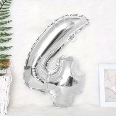 40 inch Silver 0-9 Number Party Balloons Set, Birthday Decoration