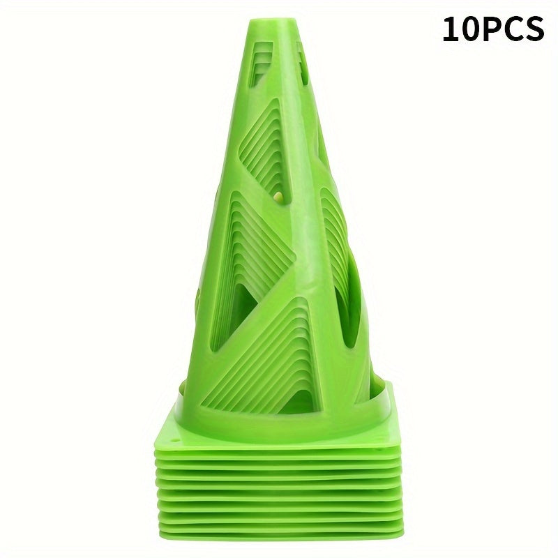 10pcs Training Cone Cylinder Sport Football Soccer Rugby Obstacles