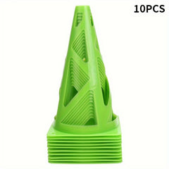 10pcs Training Cone Cylinder Sport Football Soccer Rugby Obstacles