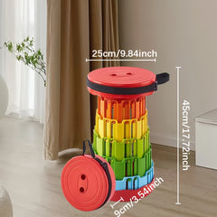 Portable Plastic Fishing Stool Adjustable Folding Stool for Outdoor Activities