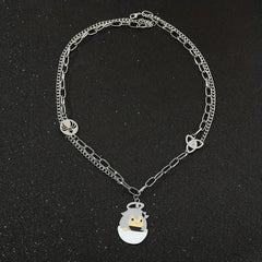 Cartoon Character Enamel Pendant Necklace Jewelry Gift