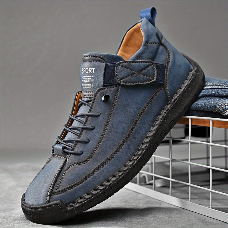 Men's Leather Loafers Dress Shoes Casual Work Shoe Brown US Male