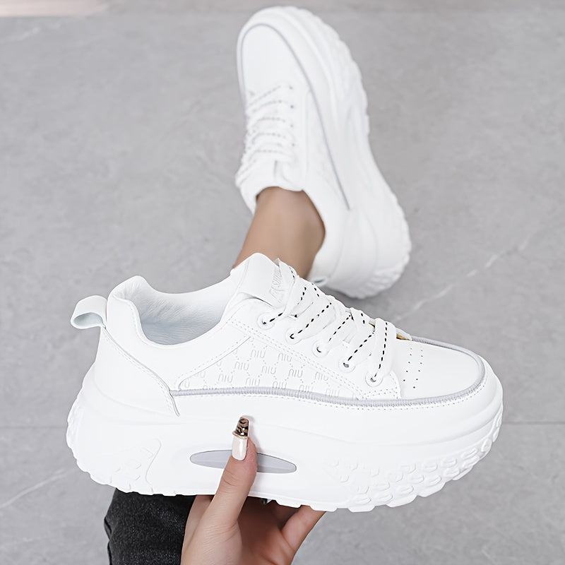 Waterproof Platform Chunky Sneakers Height Increasing Running Shoes