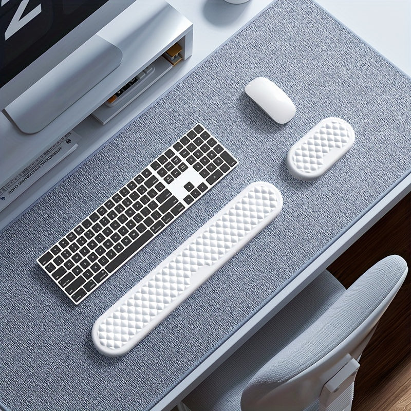 Memory Foam Keyboard Wrist Rest Set for Typing and Relieving Wrist