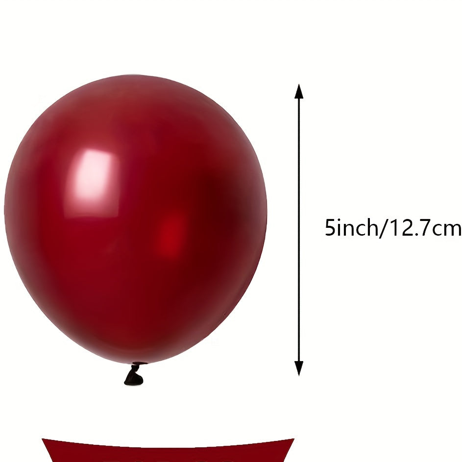 60pcs Burgundy Red Party Latex Balloons 5inch Wine Red Balloons