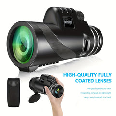 High Power 40X60 Monocular Telescope Smartphone Holder Tripod