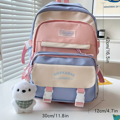 Kids Sweet Backpack Boys Girls Travel Bag School Backpack With Doll Charm