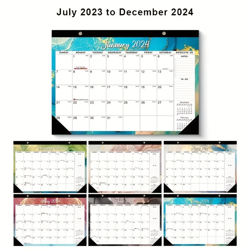2023-2024 Wall & Desk Calendar July December