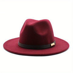 Men's Vintage Cowboy Hat Big Brim Felt Top Hat Jazz Hat