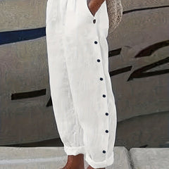 Solid Wide Leg Pants Women's Clothing