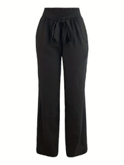 Casual Paper Bag Waist Pants for Spring & Summer