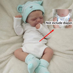 19inch Full Body Soft Vinyl Reborn Baby Girl Doll with 3D Paint Skin