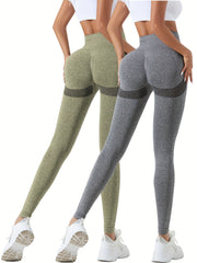 2pcs High Stretch Yoga Pants Tummy Control Leggings Women's Activewear