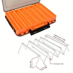 Plastic Double Sided Fishing Tackle Box Storage Case