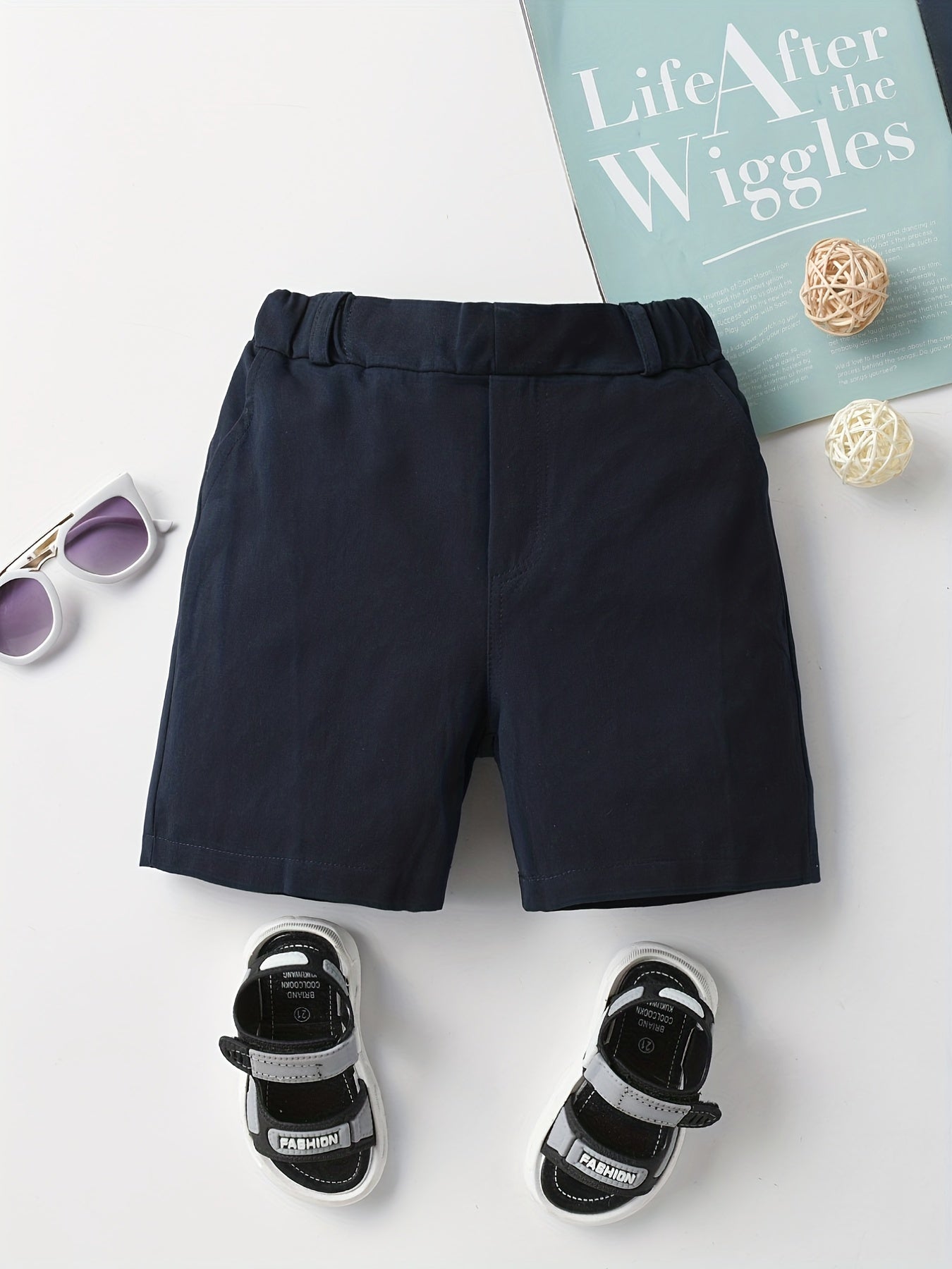 Toddler Boys Pocket Elastic Waist Casual Shorts Kids Summer Clothes