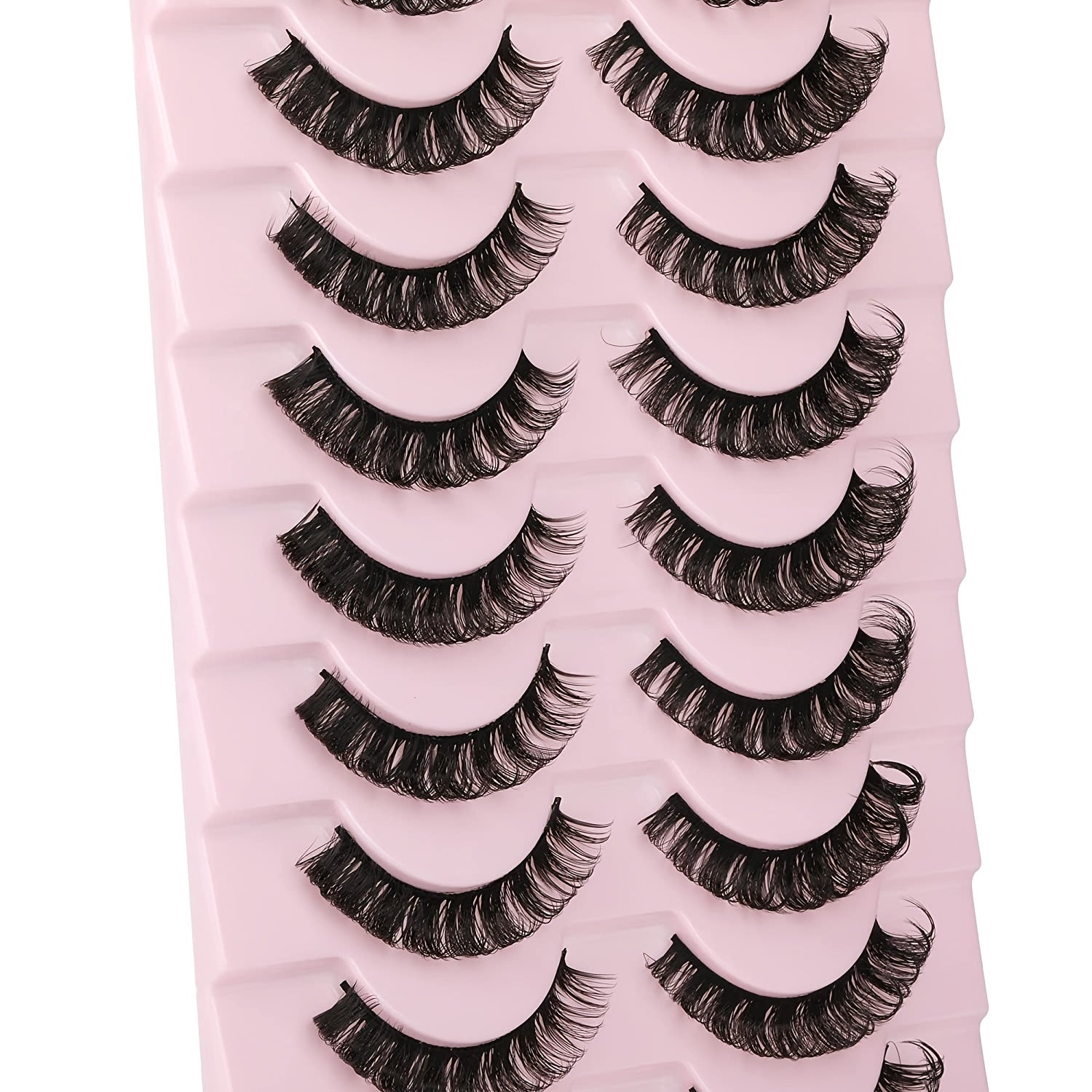 Fluffy 3D Curly Volume False Eyelashes Natural Look Long Thick Lashes