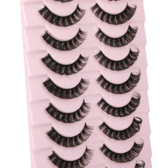 Fluffy 3D Curly Volume False Eyelashes Natural Look Long Thick Lashes