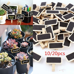 Wooden Clips Mini Blackboard Sticky Notes for Photos & Notes