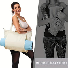 Canvas Yoga Mat Storage Bag Portable Sports Handbag for Outdoor Gym Fitness