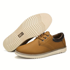 Men's Padded Collar Derby Shoes Lace up Front Business Formal