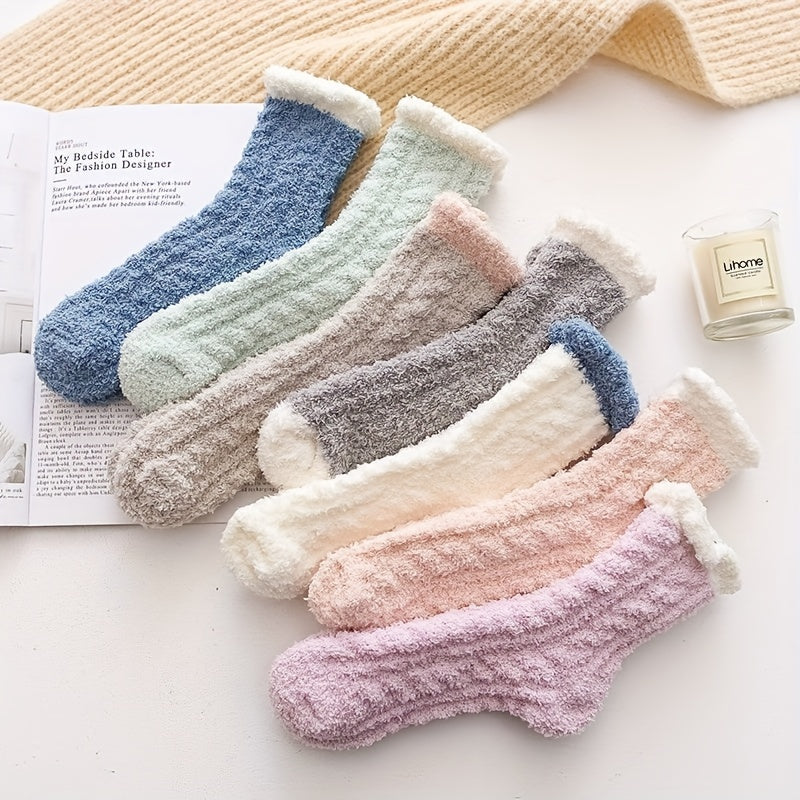 Soft & Cozy Fleece Crew Socks - Girls Stockings & Hosiery