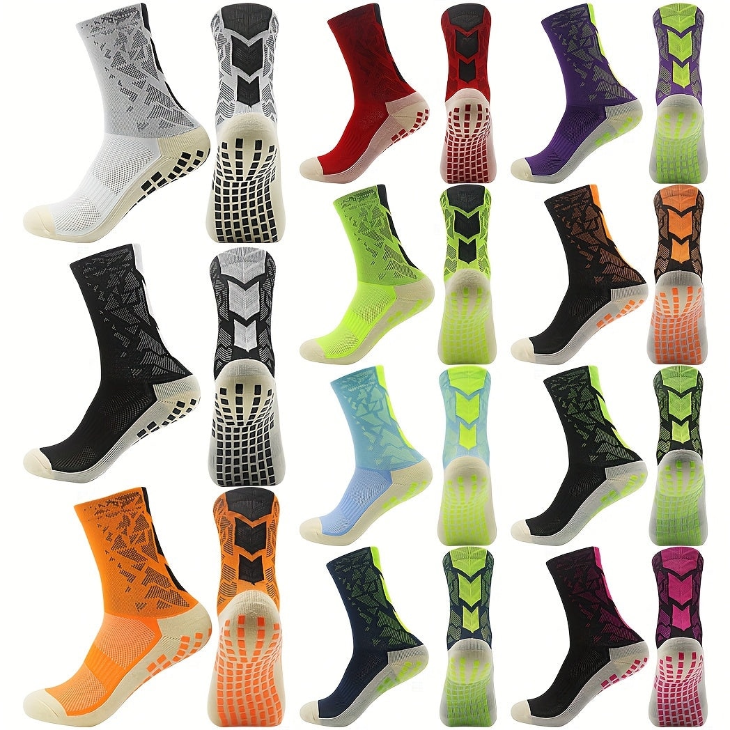 4 Pairs Camo Football Socks Non-Slip Soccer Socks