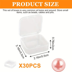 30pcs Clear Stackable Small Storage Box Toy Organizer with Lids