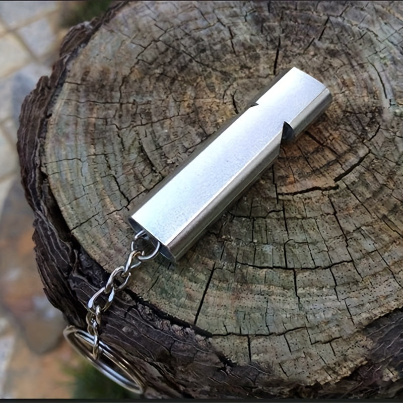 2pcs Aluminum Emergency Whistles Keychain High Decibel Survival Whistles