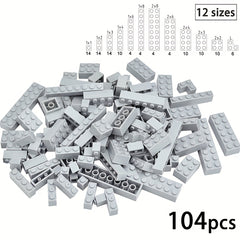 104pcs Mixed Building Blocks City Classic Creative Bricks Bulk Model Educational
