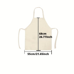 Cartoon Dog Print Apron for Cooking Adventures 25.98x21.65 Inches
