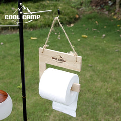 Wooden Tissue Holder for Camping and Picnic Hanging Rack for Towels