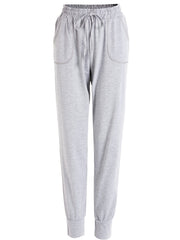 Elastic Waist Jogger Pants Tie Front Casual Spring & Fall Women's Clothing