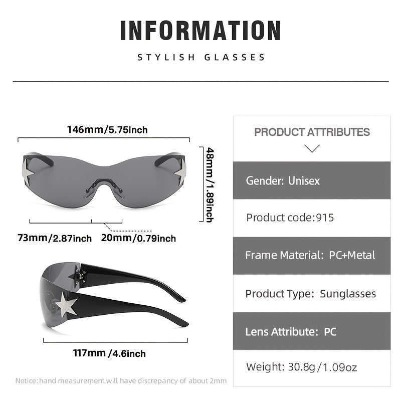 Y2K Punk Hip Hop Star Sunglasses for Women