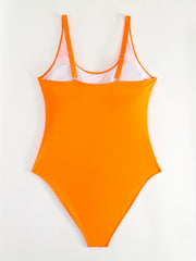 Women's Round Neck Padded One Piece Swimsuit