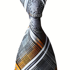Men's Striped Plaid Necktie