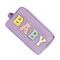 Preppy Makeup Bag With Strap Nylon Waterproof Travel Toiletry Bag