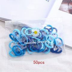 400pcs Cartoon Colorful Elastic Hair Ties - Girls' Hair Accessories