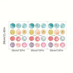 Watercolor Dots Removable Vinyl Wall Stickers 2/3pcs