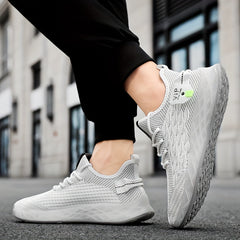 Men's Lace up Scale Effect Sneakers Lightweight Athletic Shoes
