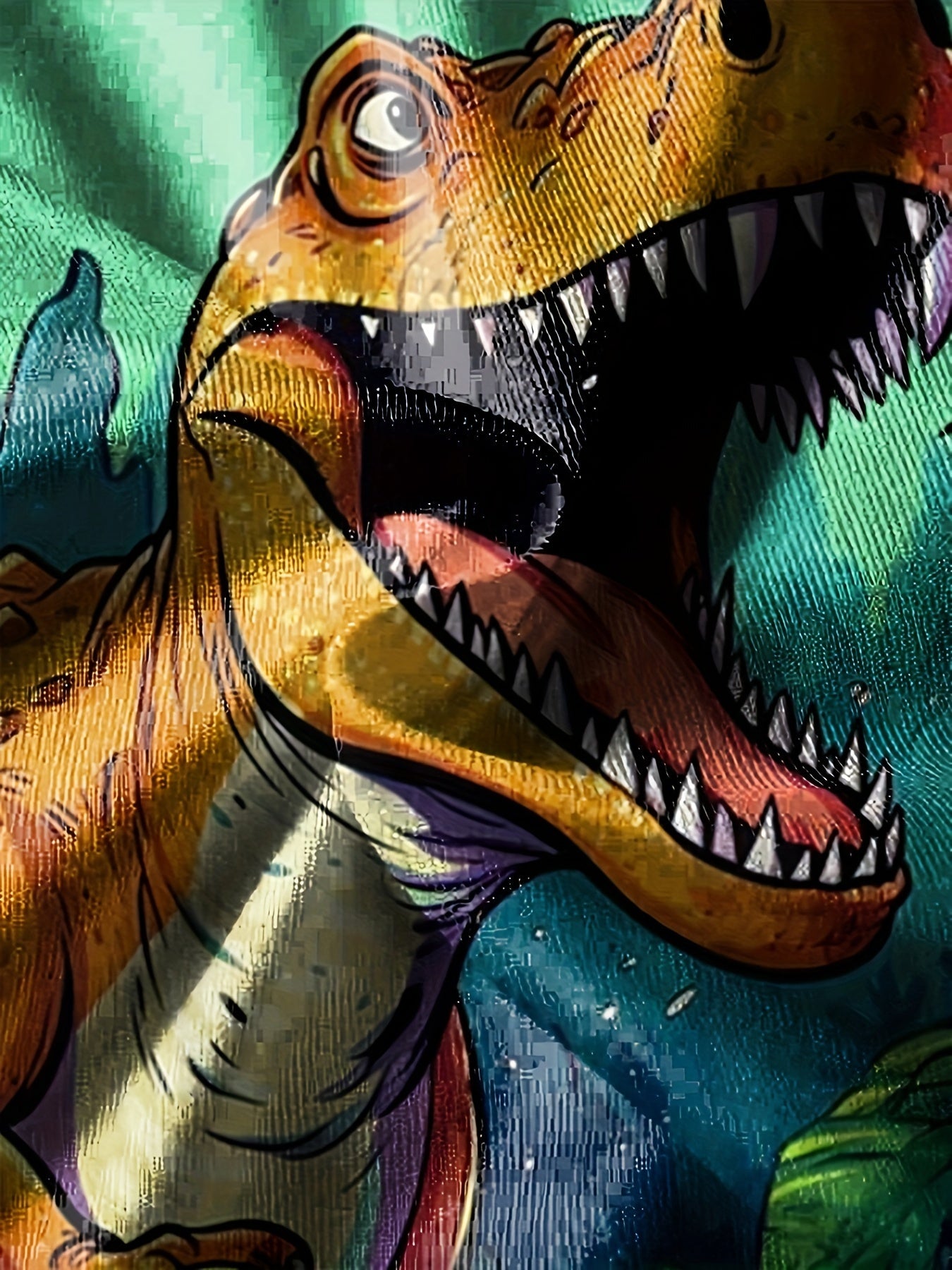 Comics T Rex Print Boy's T-shirt Short Sleeve