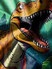 Comics T Rex Print Boy's T-shirt Short Sleeve