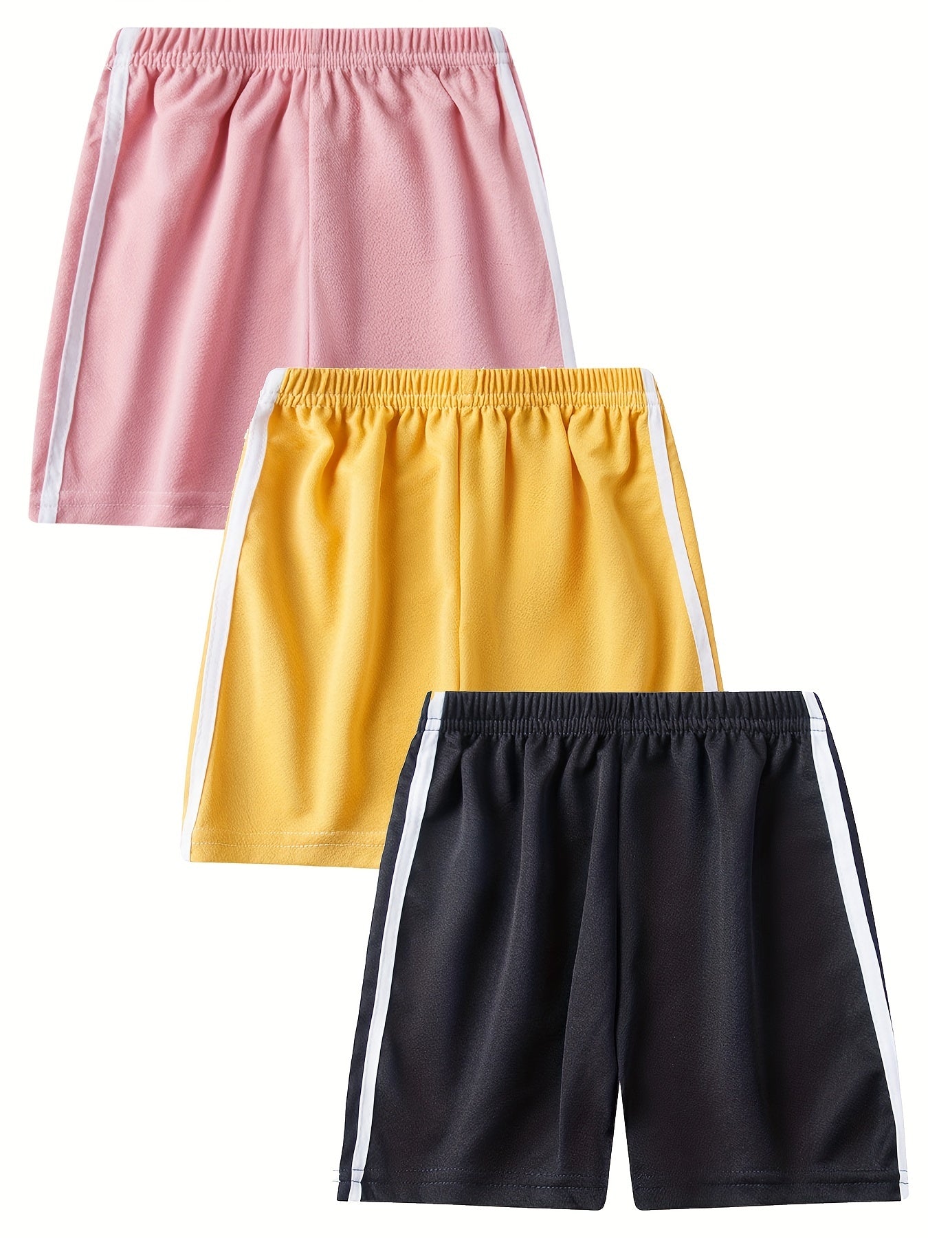 Girls Active Shorts Running Shorts With Side Taping