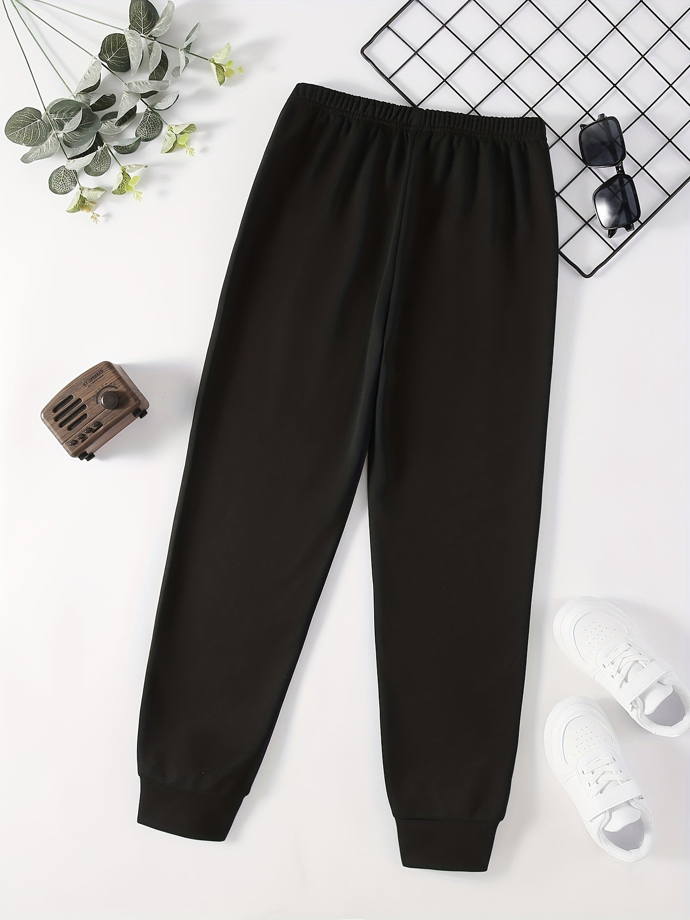Funny Smiling Print Boys Active Sweatpants