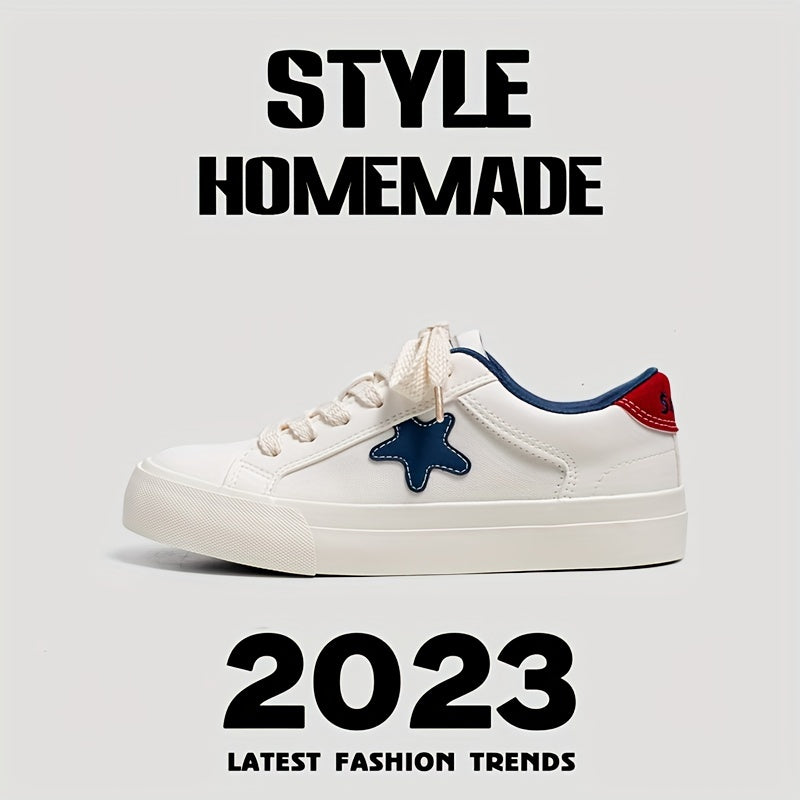 Men's Star Pattern Skate Shoes Non Slip Sneakers For Youth Men