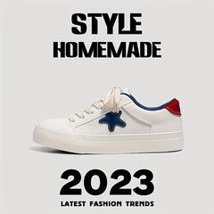 Men's Star Pattern Skate Shoes Non Slip Sneakers For Youth Men