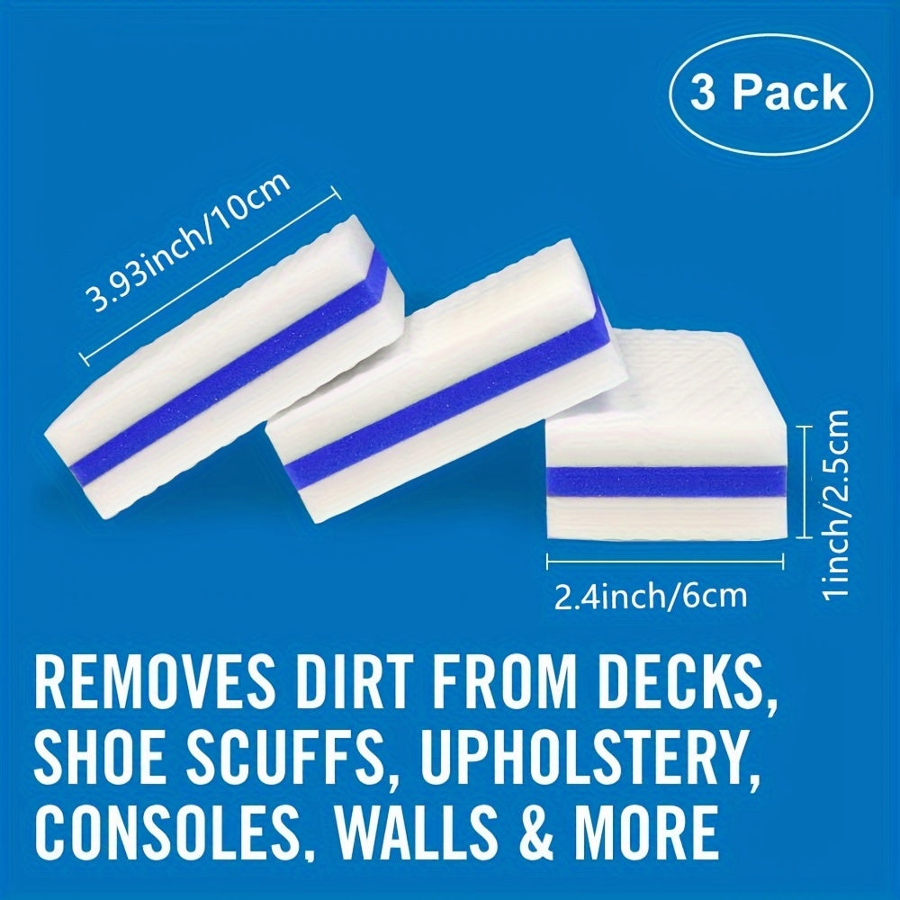3pcs Boat Scuff Erasers Boat Cleaning Sponge Decks Dirt Remover