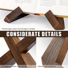 Farmhouse Style Solid Wood Stand for Cookbooks Records Books