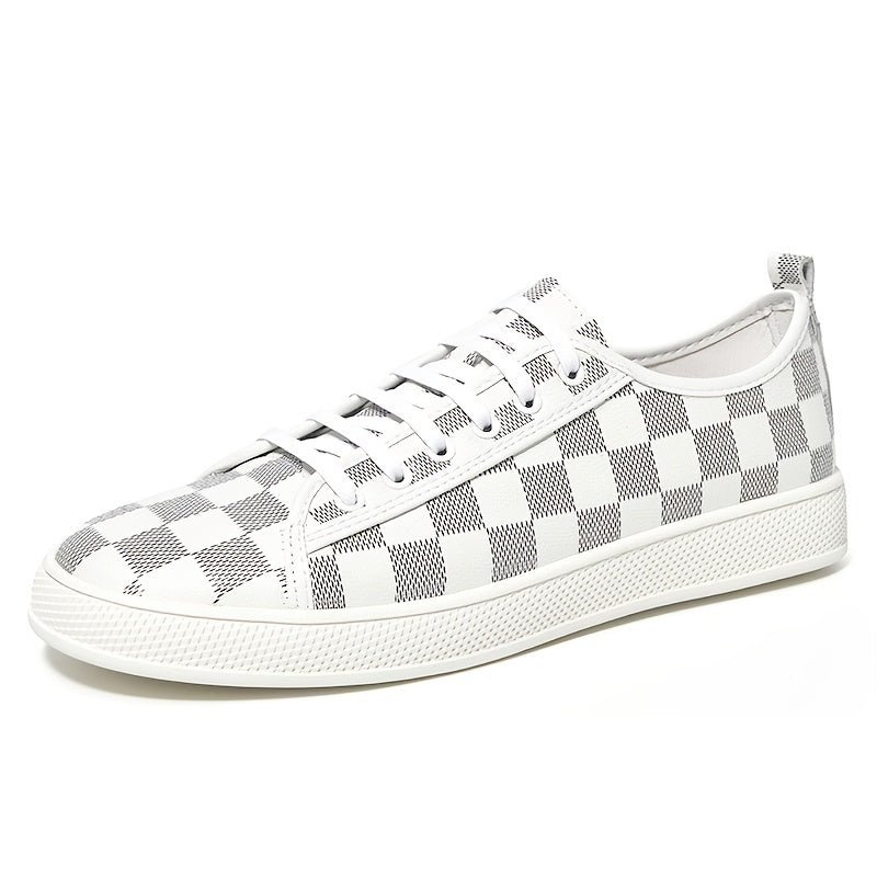 Men's Plaid Print Sneakers Lightweight Walking Shoes