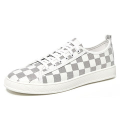 Men's Plaid Print Sneakers Lightweight Walking Shoes