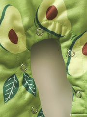 Baby Girls Avocado Print Bodysuit Long Sleeve Romper